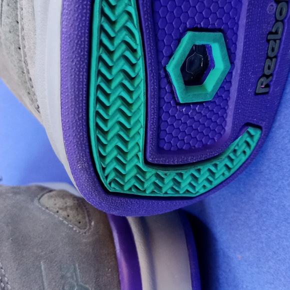 RARE REEBOK Omni Pump Gray Purple Teal Suede Japan Limited Edition - Picture 11 of 11